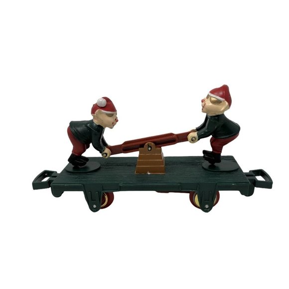 Other - Toy State Christmas Train Elf Pump Car NorthPole Express 1996 Animated Vintage
